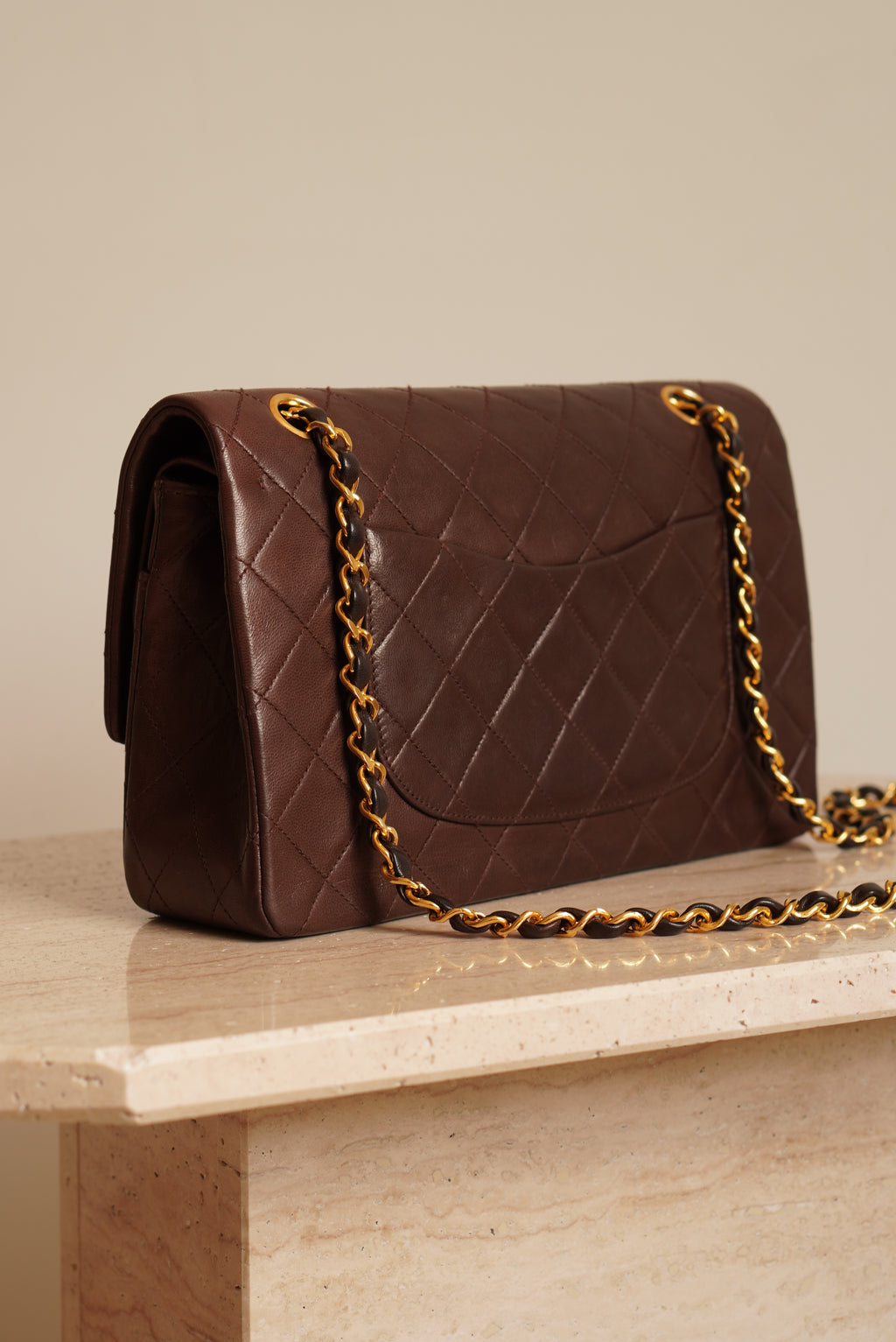 CHANEL CLASSIC MEDIUM DOUBLE FLAP | BROWN