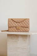 CHANEL CLASSIC MEDIUM DOUBLE FLAP | BEIGE