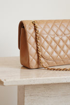 CHANEL CLASSIC MEDIUM DOUBLE FLAP | BEIGE