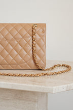 CHANEL CLASSIC MEDIUM DOUBLE FLAP | BEIGE