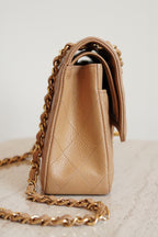 CHANEL CLASSIC MEDIUM DOUBLE FLAP | BEIGE
