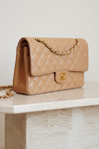 CHANEL CLASSIC MEDIUM DOUBLE FLAP | BEIGE