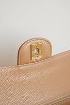 CHANEL CLASSIC MEDIUM DOUBLE FLAP | BEIGE