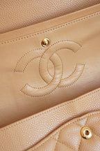 CHANEL CLASSIC MEDIUM DOUBLE FLAP | BEIGE