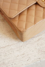 CHANEL CLASSIC MEDIUM DOUBLE FLAP | BEIGE