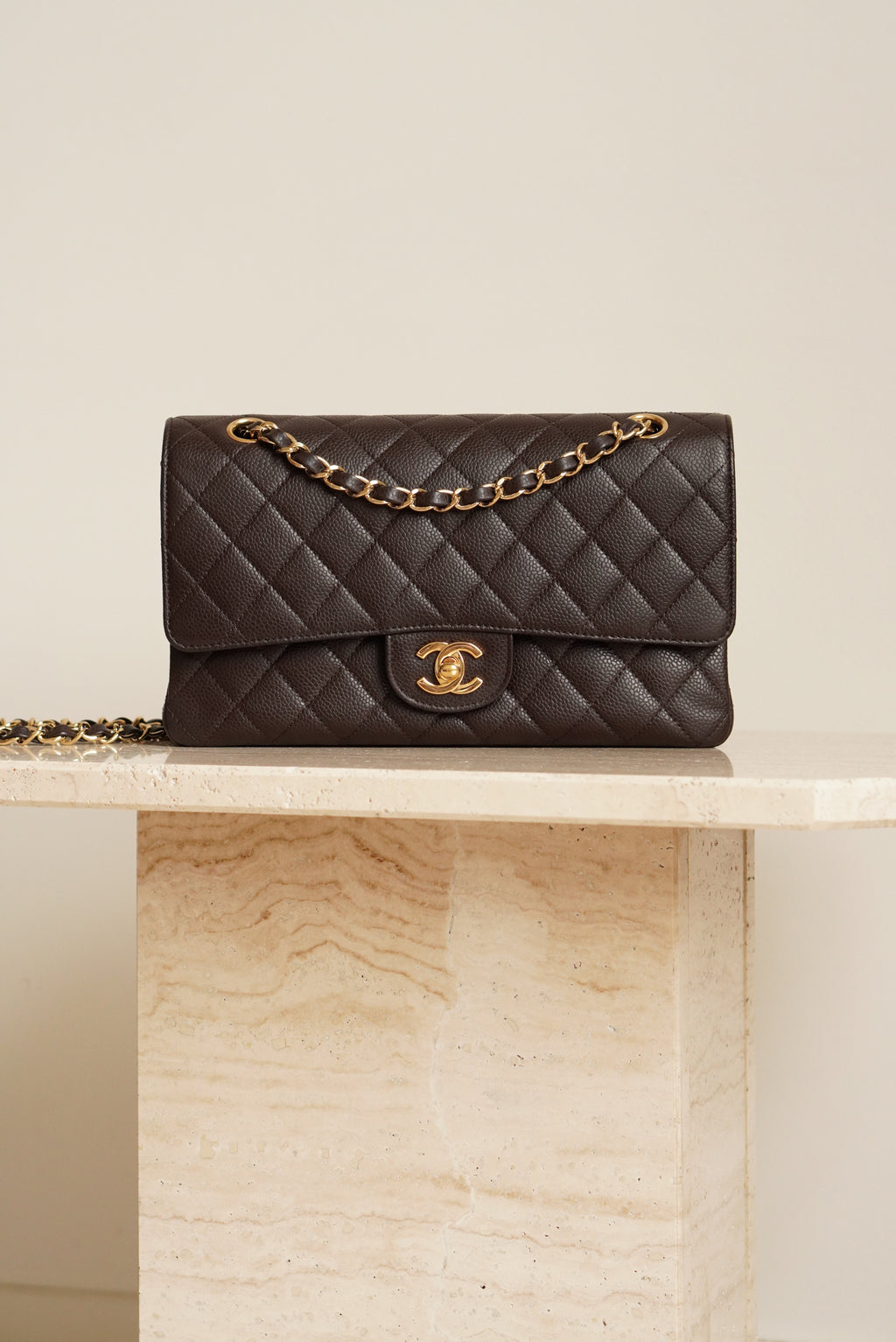 CHANEL CLASSIC MEDIUM DOUBLE FLAP | BROWN