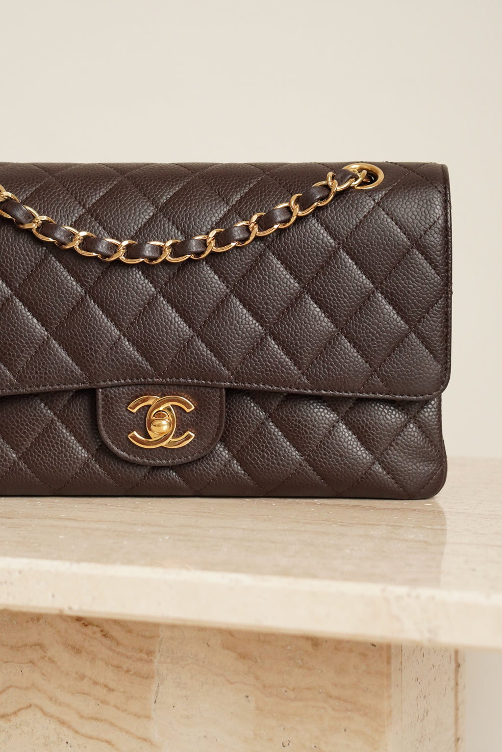 CHANEL CLASSIC MEDIUM DOUBLE FLAP | BROWN