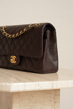 CHANEL CLASSIC MEDIUM DOUBLE FLAP | BROWN