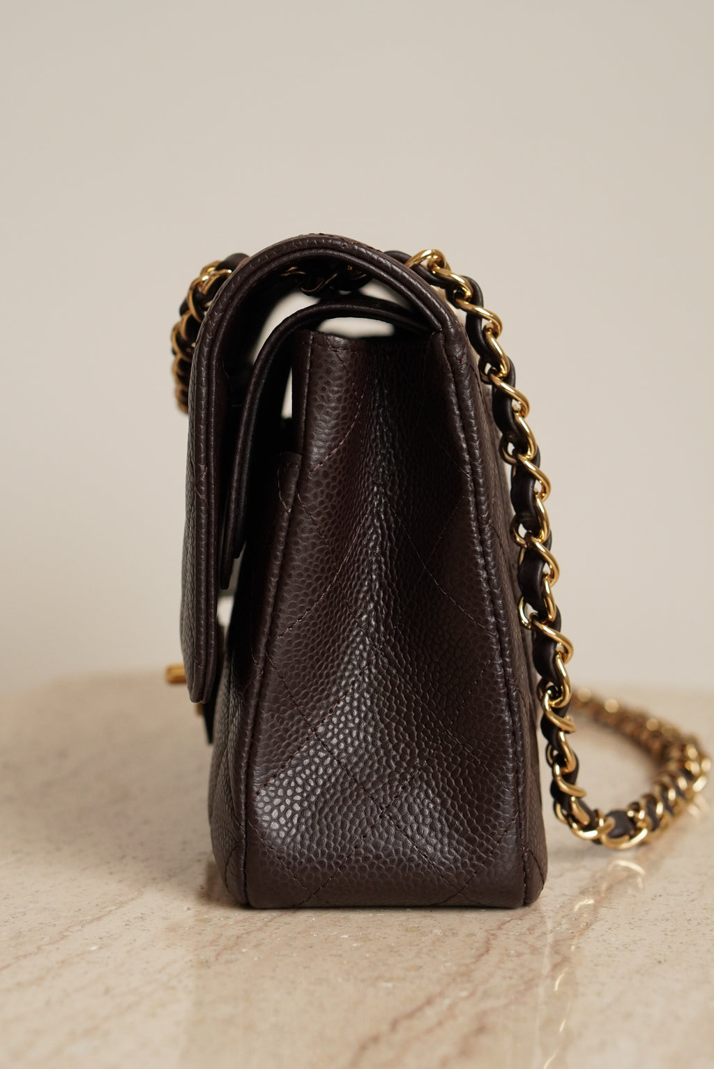 CHANEL CLASSIC MEDIUM DOUBLE FLAP | BROWN