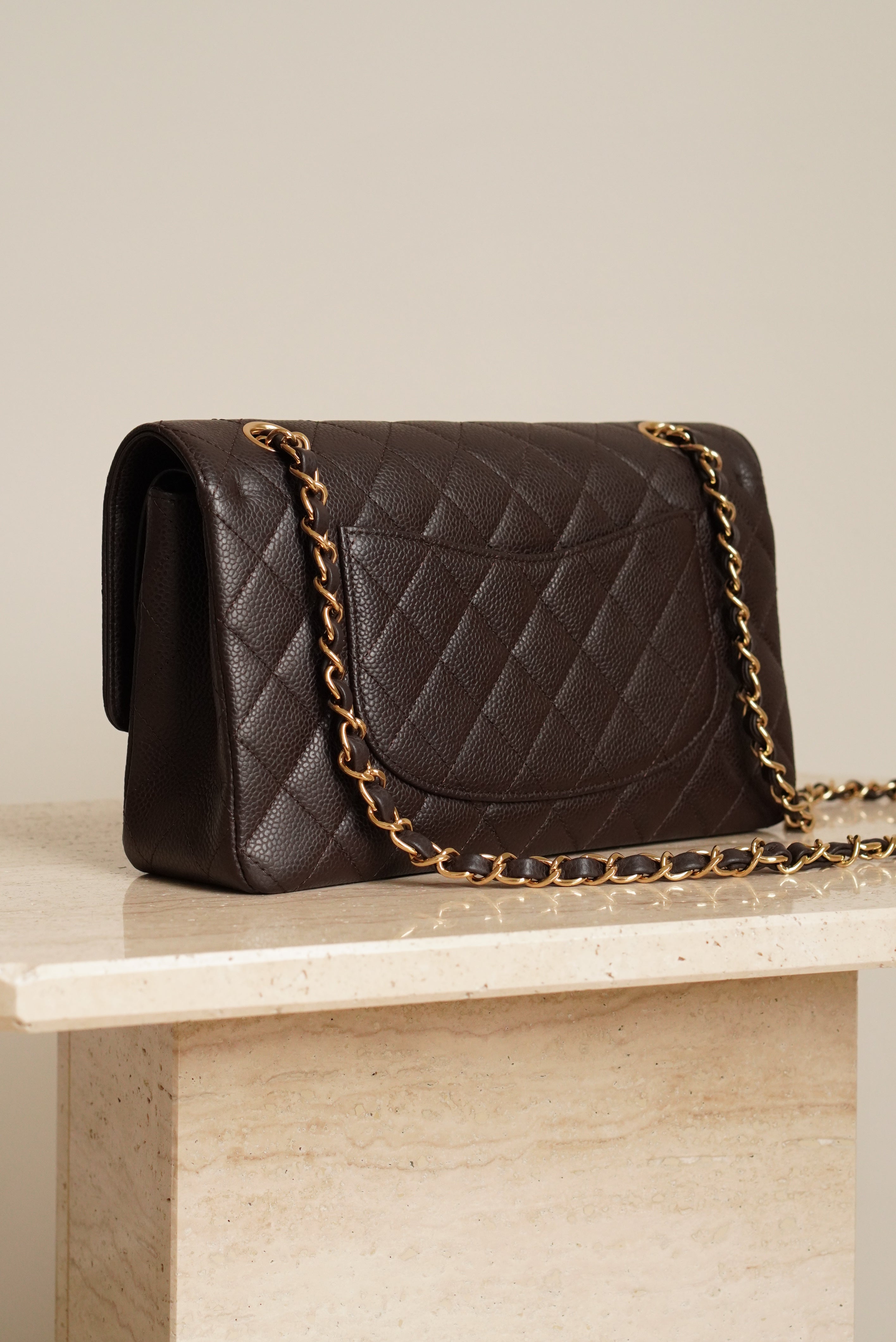 CHANEL CLASSIC MEDIUM DOUBLE FLAP | BROWN