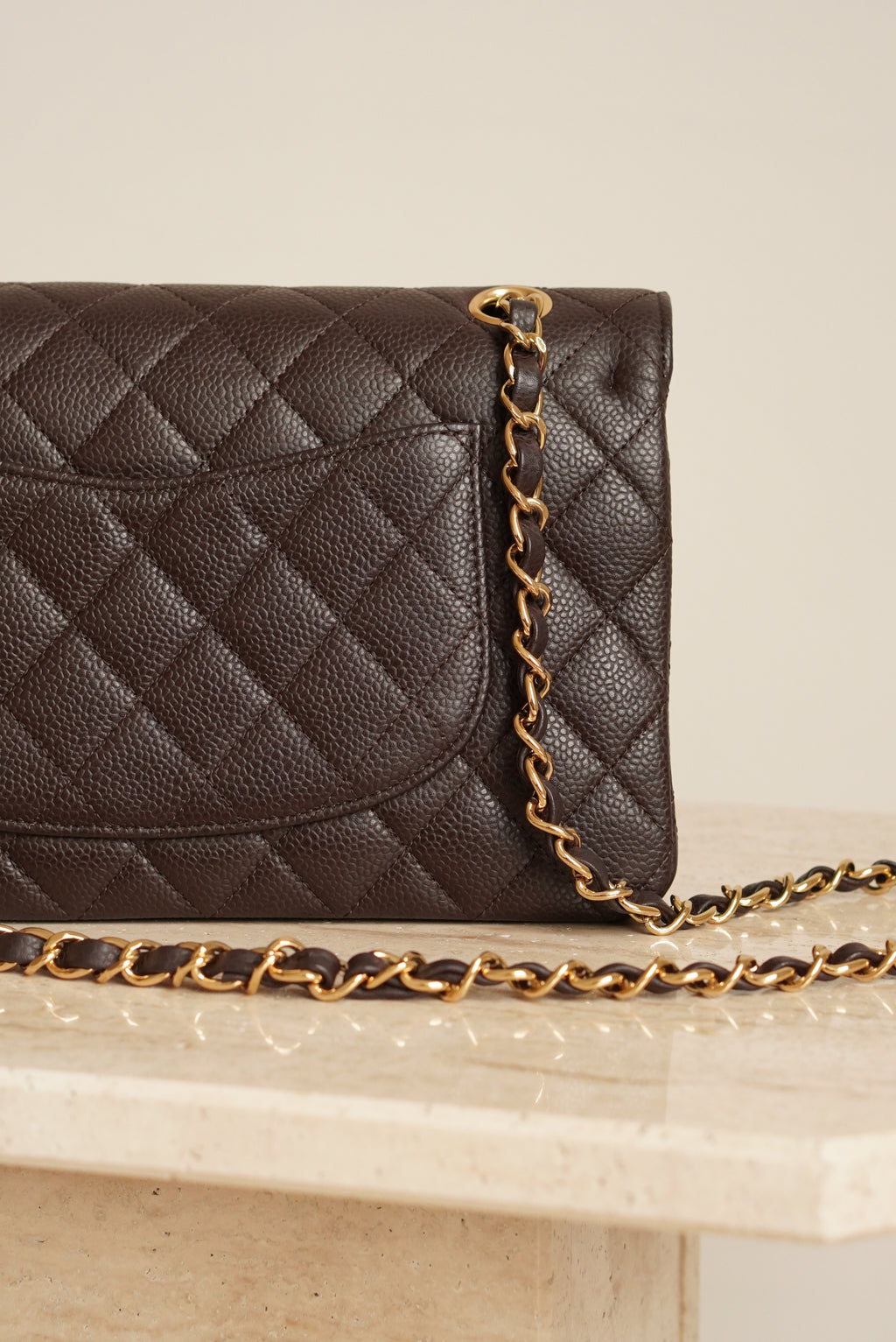 CHANEL CLASSIC MEDIUM DOUBLE FLAP | BROWN