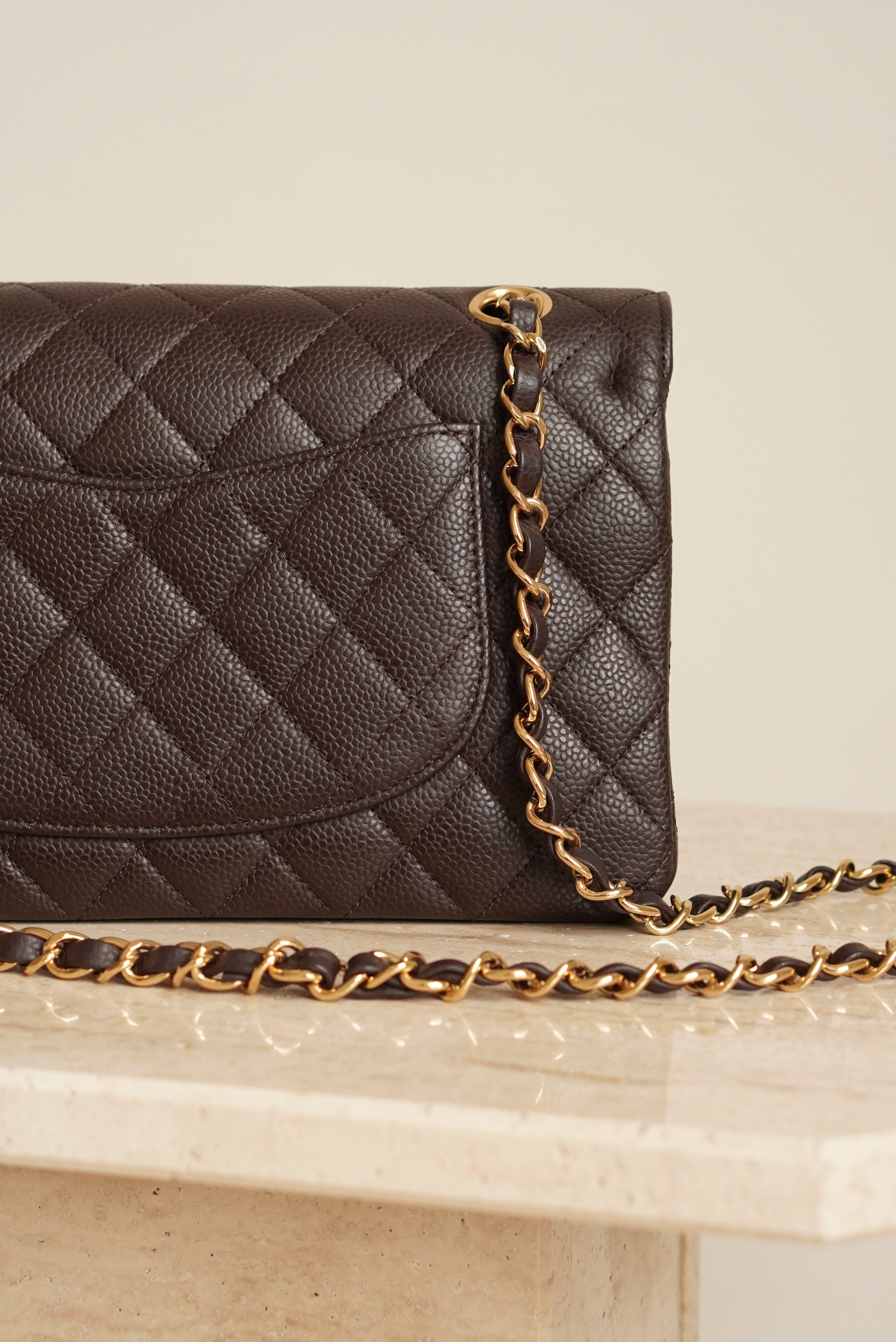 CHANEL CLASSIC MEDIUM DOUBLE FLAP | BROWN
