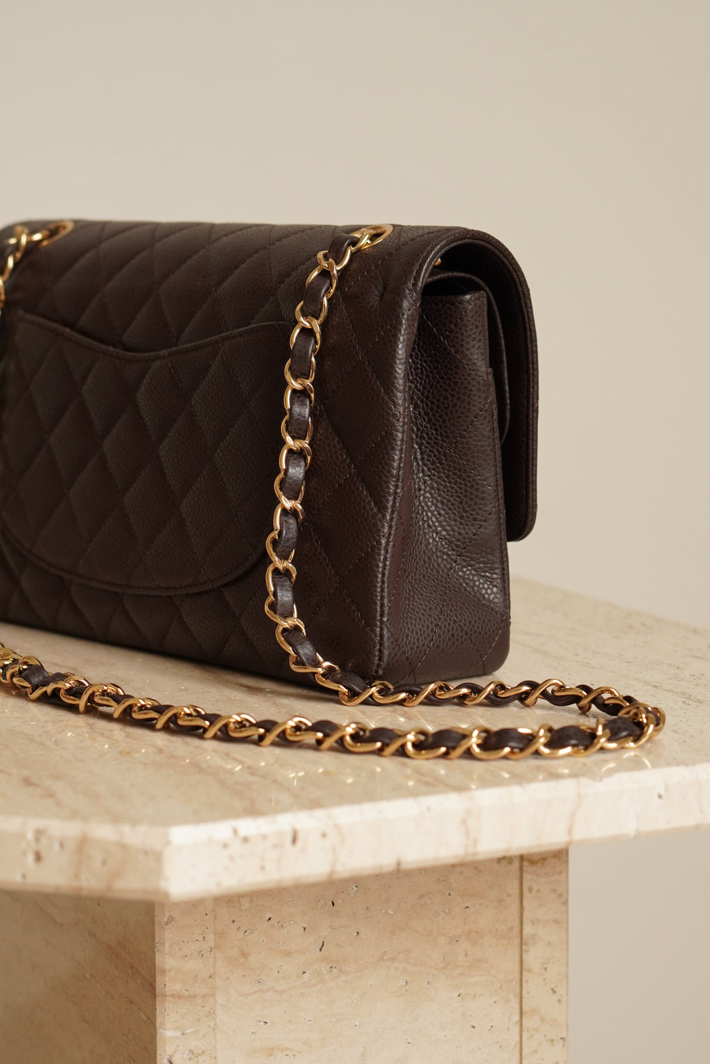 CHANEL CLASSIC MEDIUM DOUBLE FLAP | BROWN