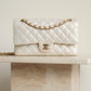 CHANEL CLASSIC MEDIUM DOUBLE FLAP | IRIDESCENT IVORY
