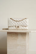 CHANEL CLASSIC MEDIUM DOUBLE FLAP | IRIDESCENT IVORY