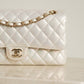CHANEL CLASSIC MEDIUM DOUBLE FLAP | IRIDESCENT IVORY