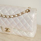 CHANEL CLASSIC MEDIUM DOUBLE FLAP | IRIDESCENT IVORY