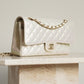 CHANEL CLASSIC MEDIUM DOUBLE FLAP | IRIDESCENT IVORY