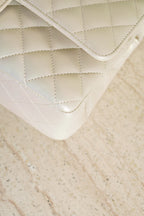 CHANEL CLASSIC MEDIUM DOUBLE FLAP | IRIDESCENT IVORY
