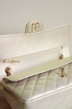CHANEL CLASSIC MEDIUM DOUBLE FLAP | IRIDESCENT IVORY