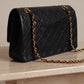 CHANEL CLASSIC MEDIUM DOUBLE FLAP | NAVY BLUE