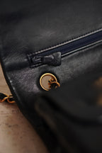 CHANEL CLASSIC MEDIUM DOUBLE FLAP | NAVY BLUE
