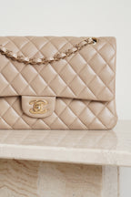 CHANEL CLASSIC MEDIUM DOUBLE FLAP | TAUPE