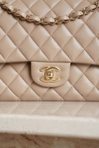 CHANEL CLASSIC MEDIUM DOUBLE FLAP | TAUPE