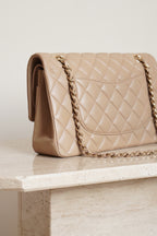 CHANEL CLASSIC MEDIUM DOUBLE FLAP | TAUPE