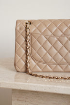 CHANEL CLASSIC MEDIUM DOUBLE FLAP | TAUPE