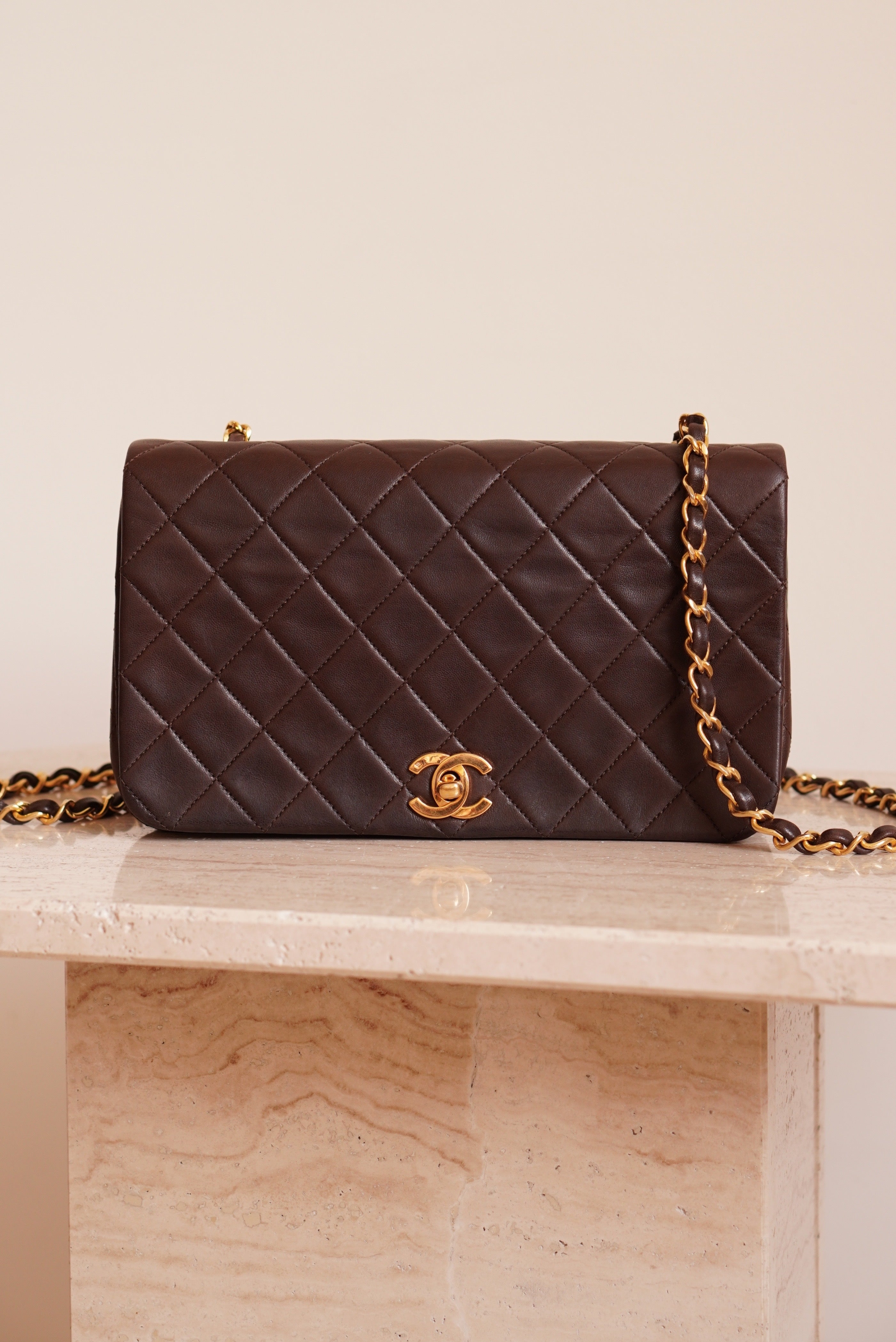 CHANEL FULL FLAP | BROWN