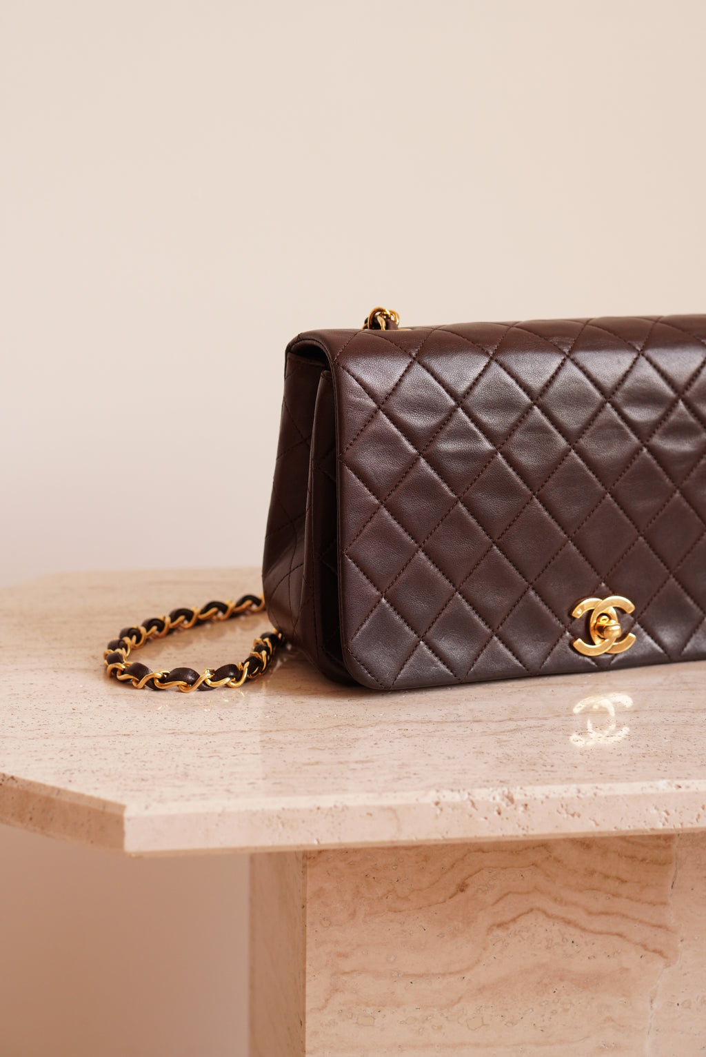 CHANEL FULL FLAP | BROWN