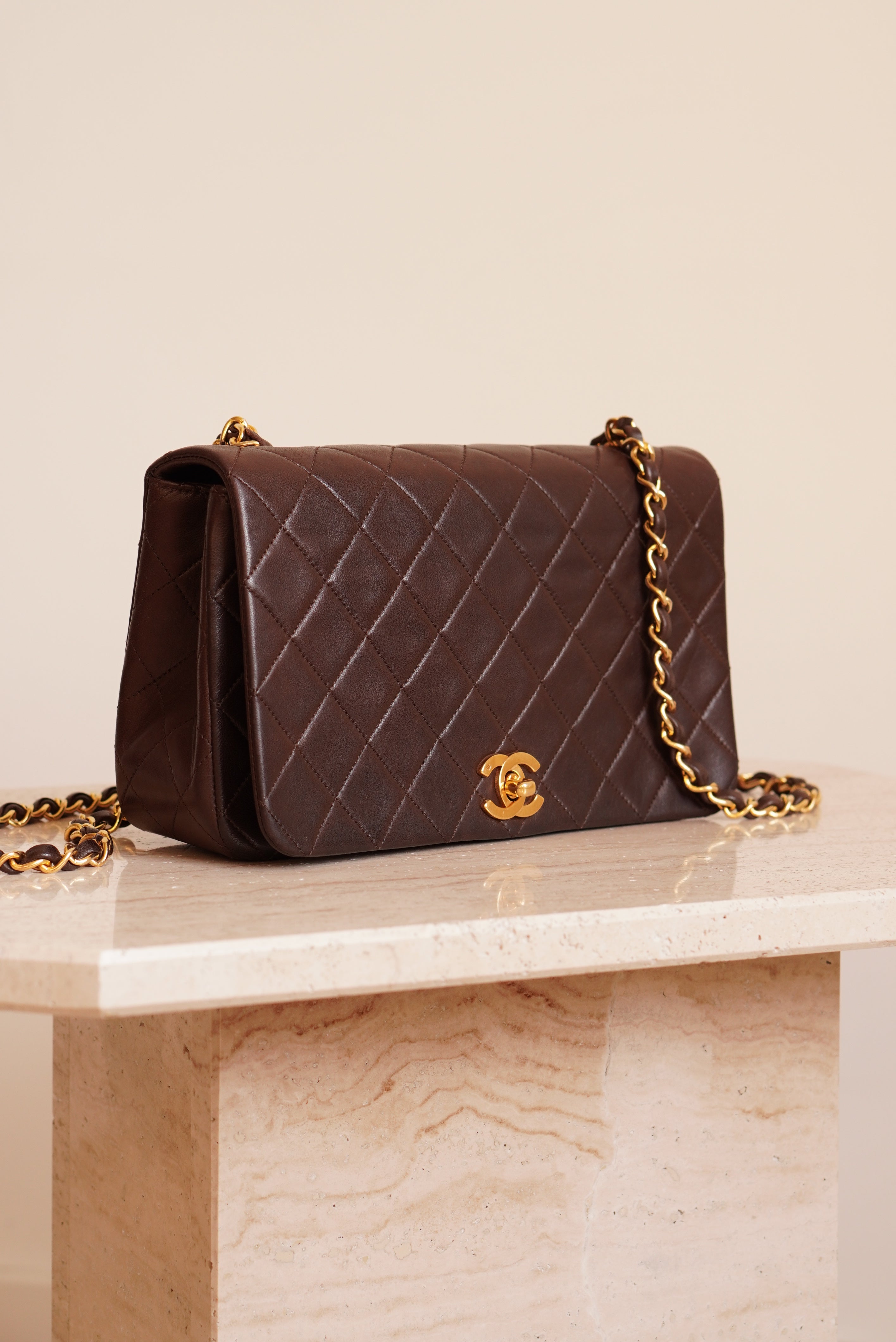 CHANEL FULL FLAP | BROWN