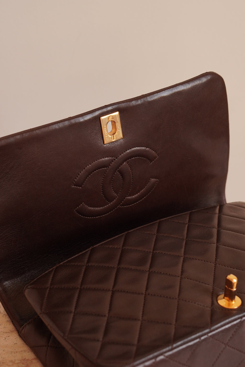 CHANEL FULL FLAP | BROWN