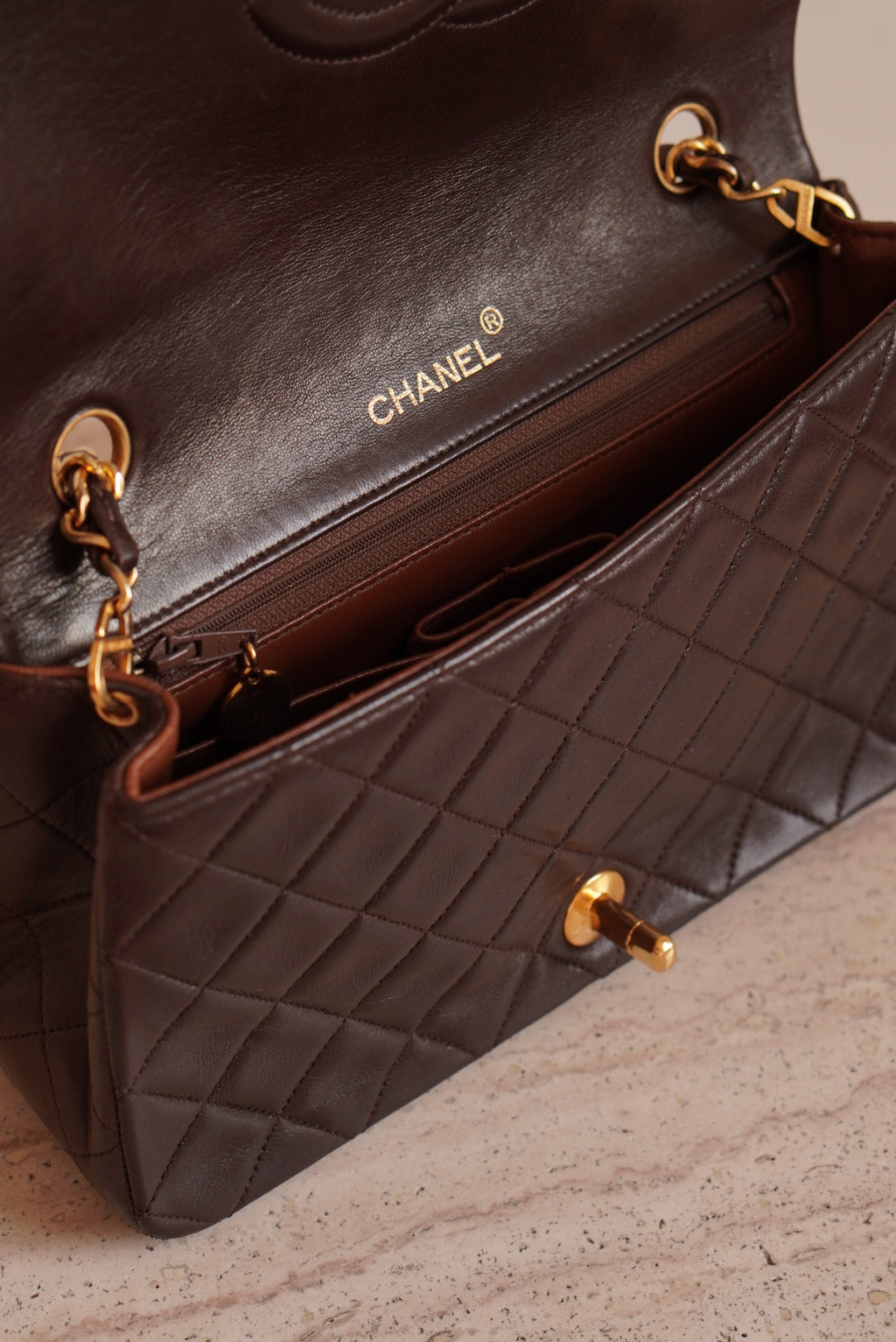 CHANEL FULL FLAP | BROWN