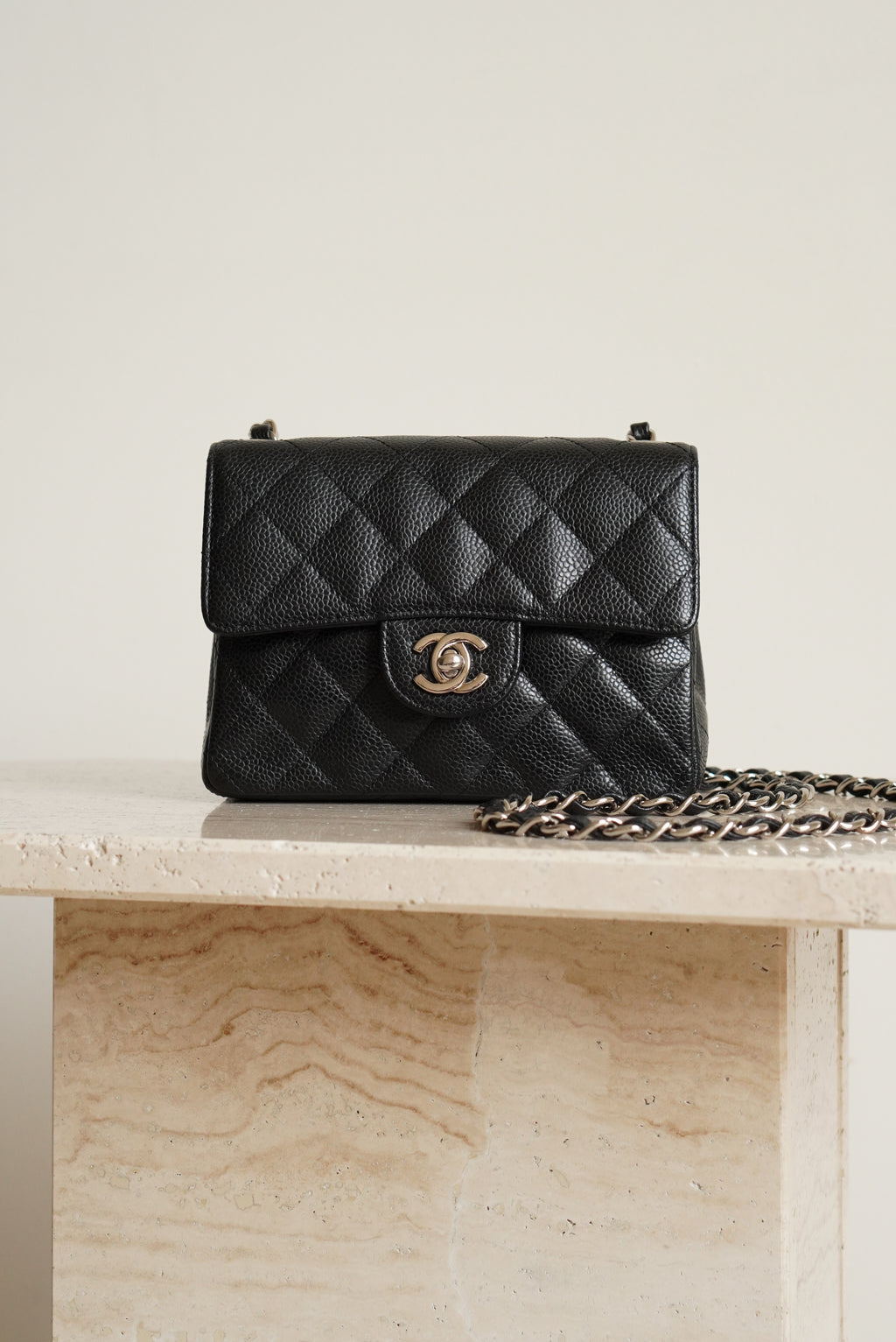 CHANEL CLASSIC MINI SQUARE | BLACK