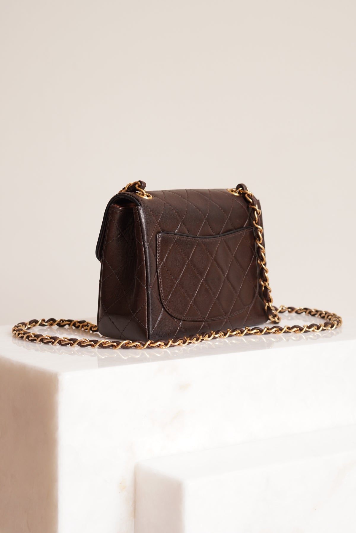 CHANEL CLASSIC MINI SQUARE | DARK BROWN