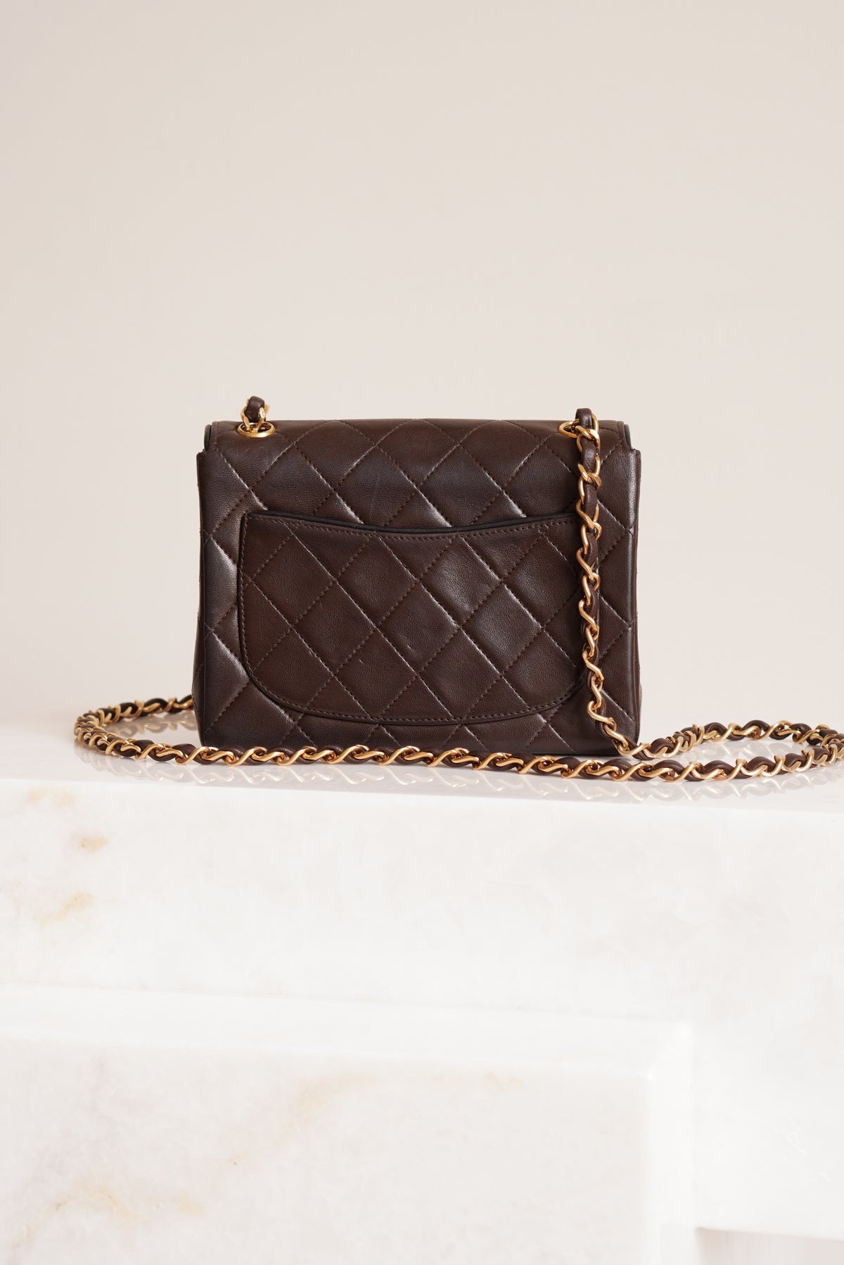 CHANEL CLASSIC MINI SQUARE | DARK BROWN