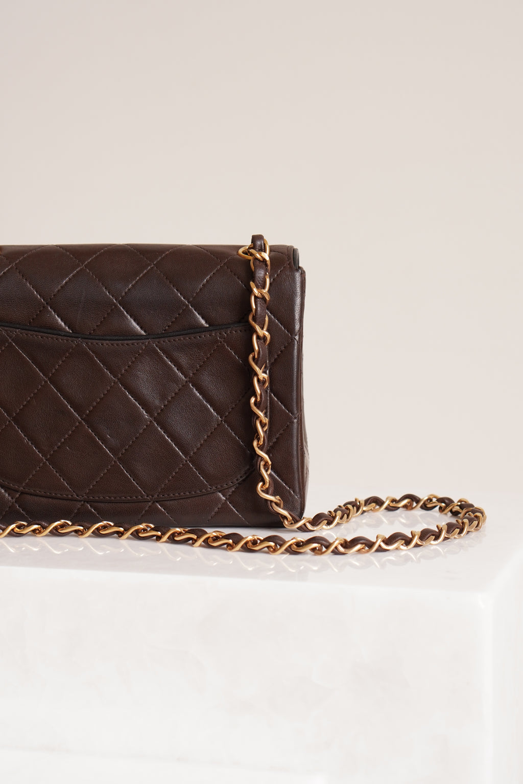 CHANEL CLASSIC MINI SQUARE | DARK BROWN