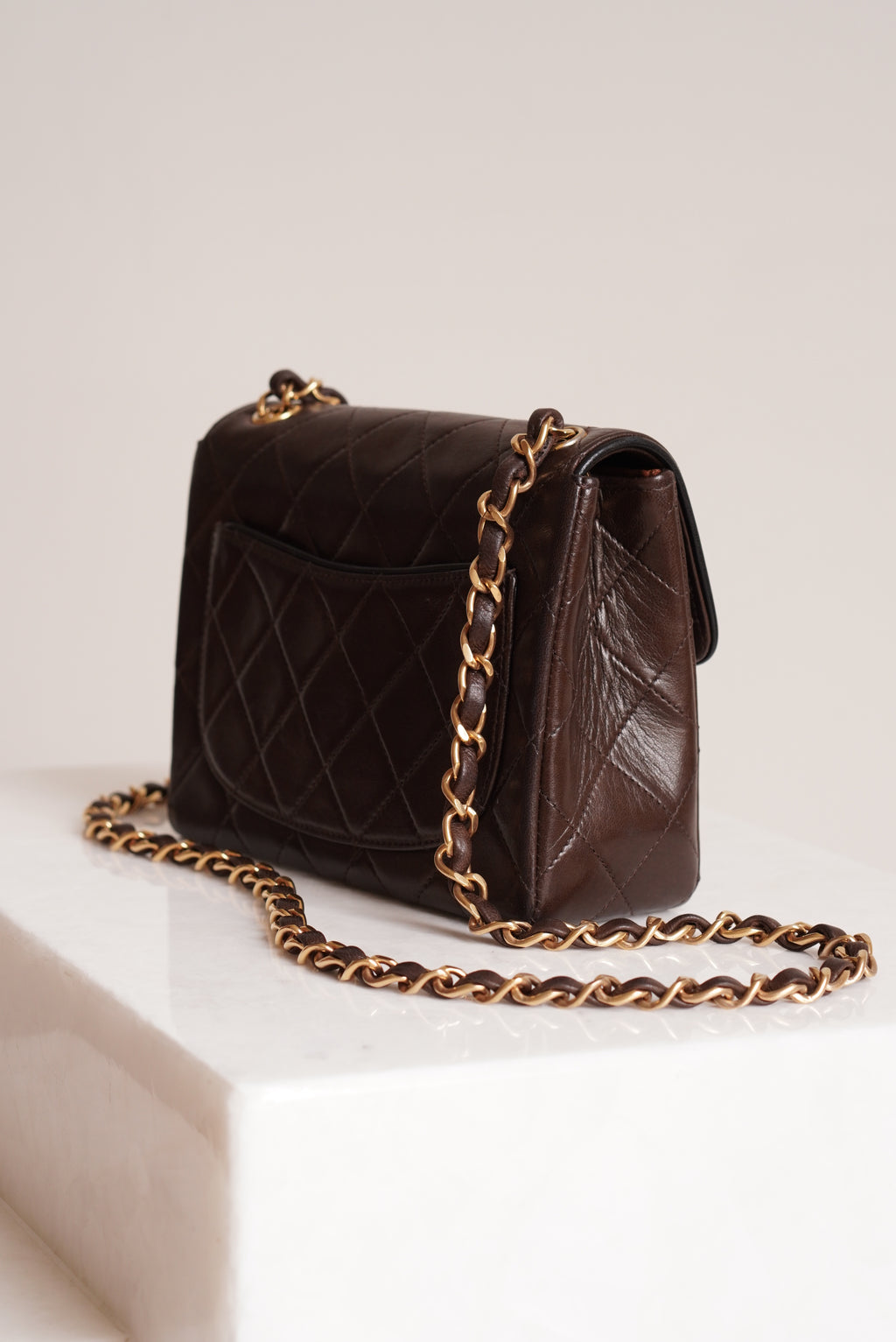 CHANEL CLASSIC MINI SQUARE | DARK BROWN