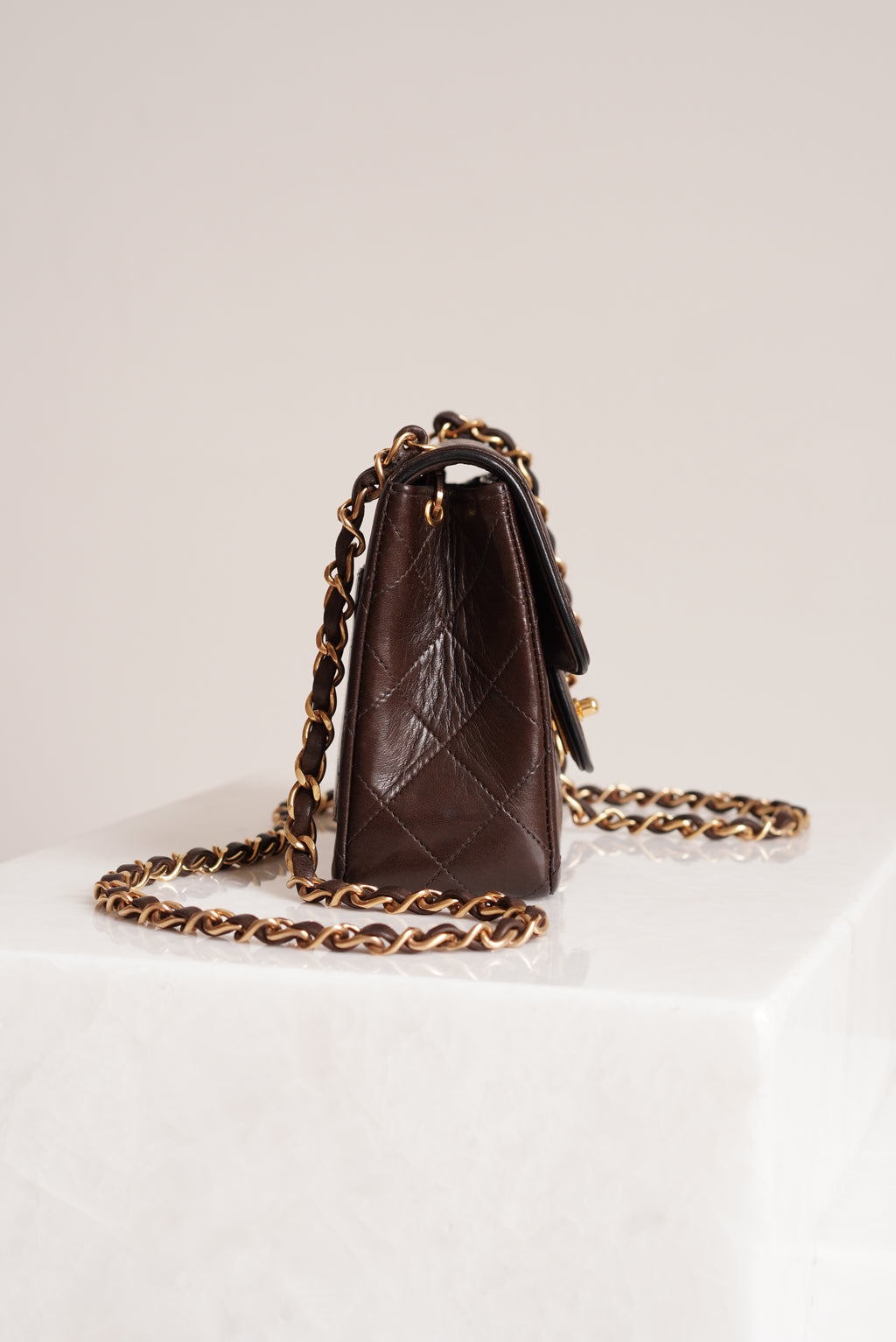 CHANEL CLASSIC MINI SQUARE | DARK BROWN