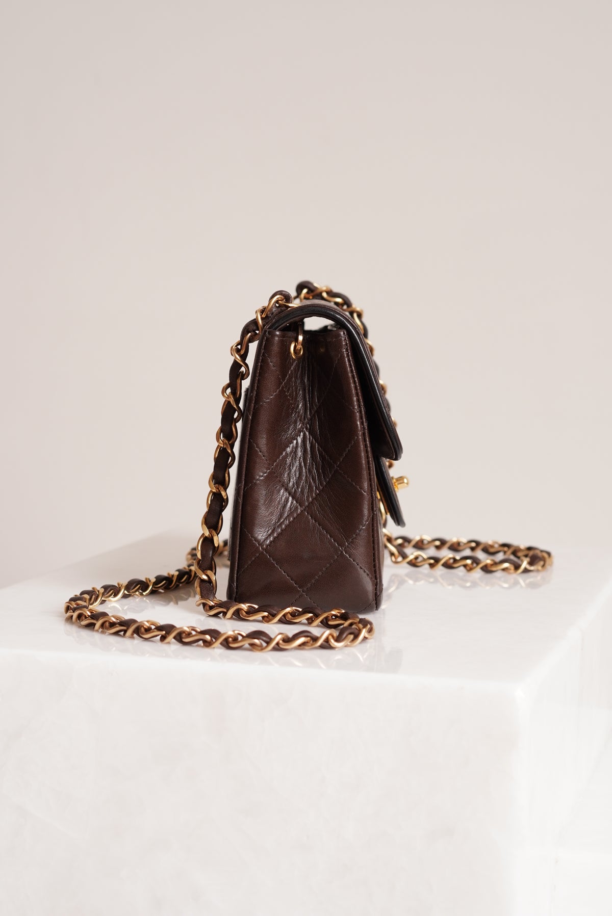 CHANEL CLASSIC MINI SQUARE | DARK BROWN