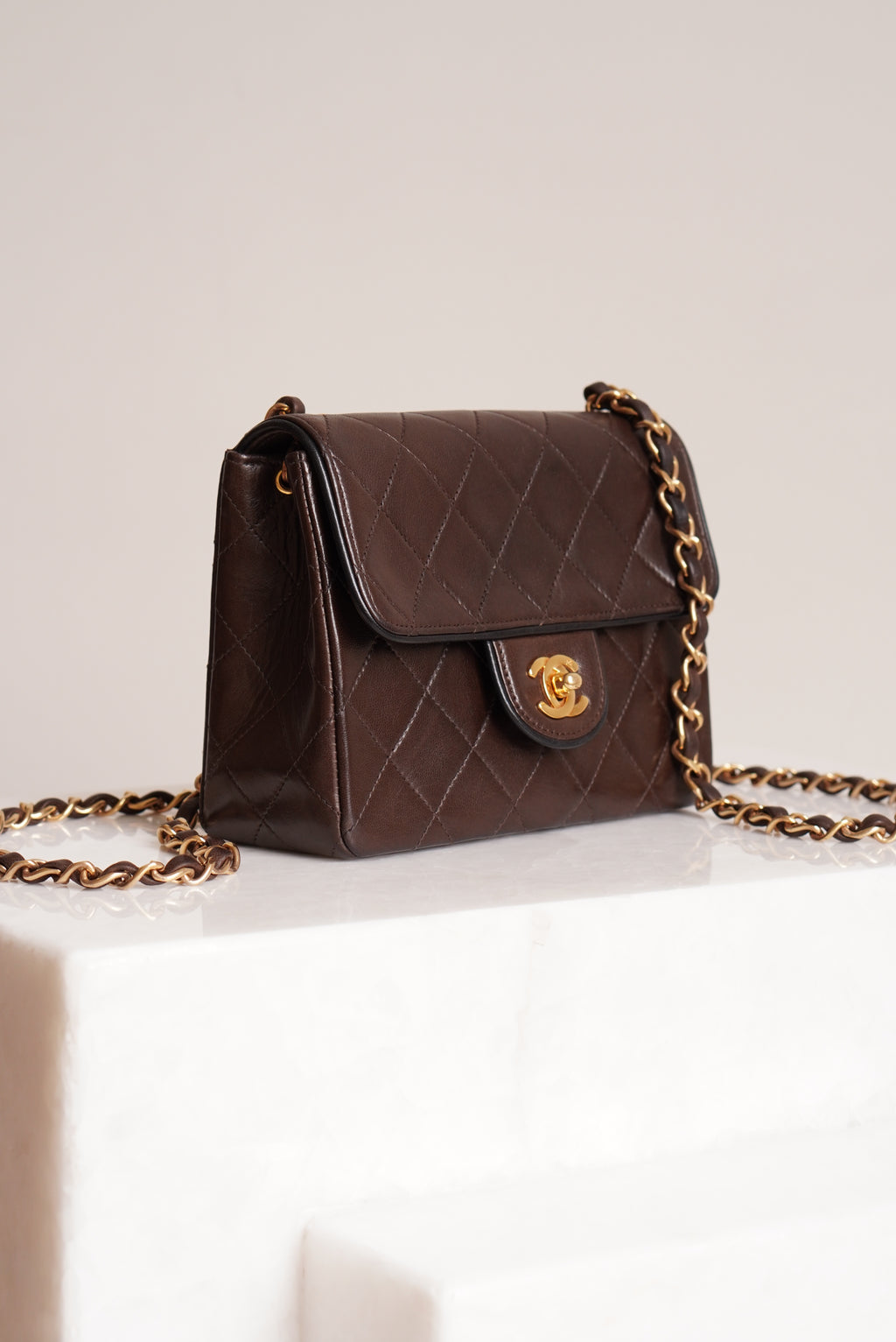 CHANEL CLASSIC MINI SQUARE | DARK BROWN