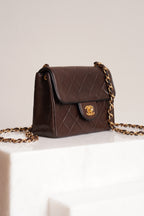 CHANEL CLASSIC MINI SQUARE | DARK BROWN