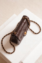 CHANEL CLASSIC MINI SQUARE | DARK BROWN