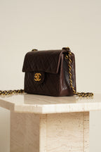 CHANEL CLASSIC MINI SQUARE | DARK BROWN