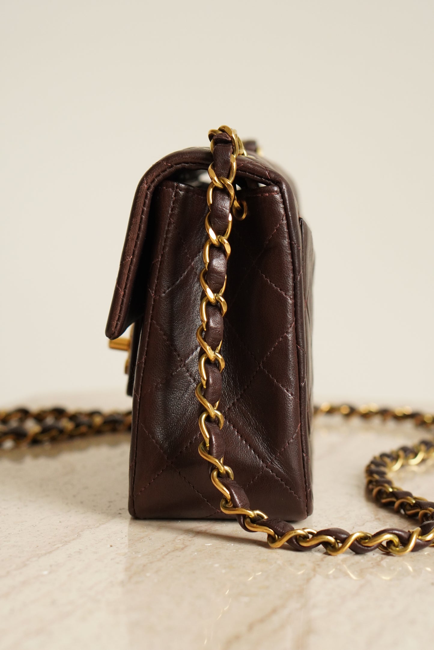 CHANEL CLASSIC MINI SQUARE | DARK BROWN