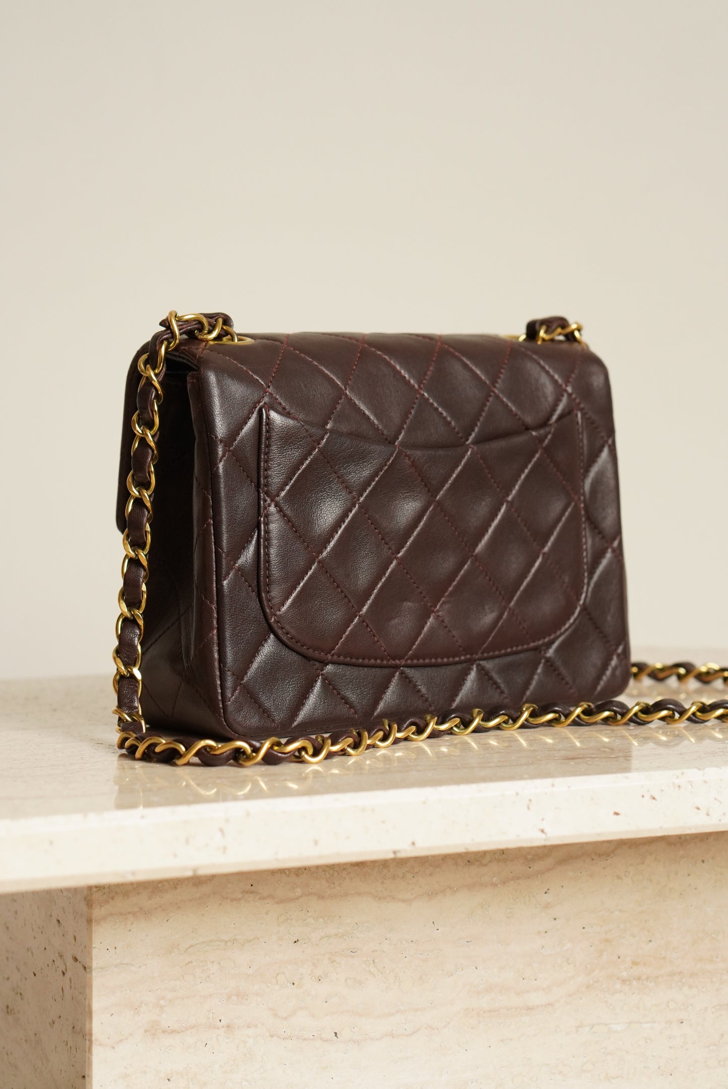 CHANEL CLASSIC MINI SQUARE | DARK BROWN