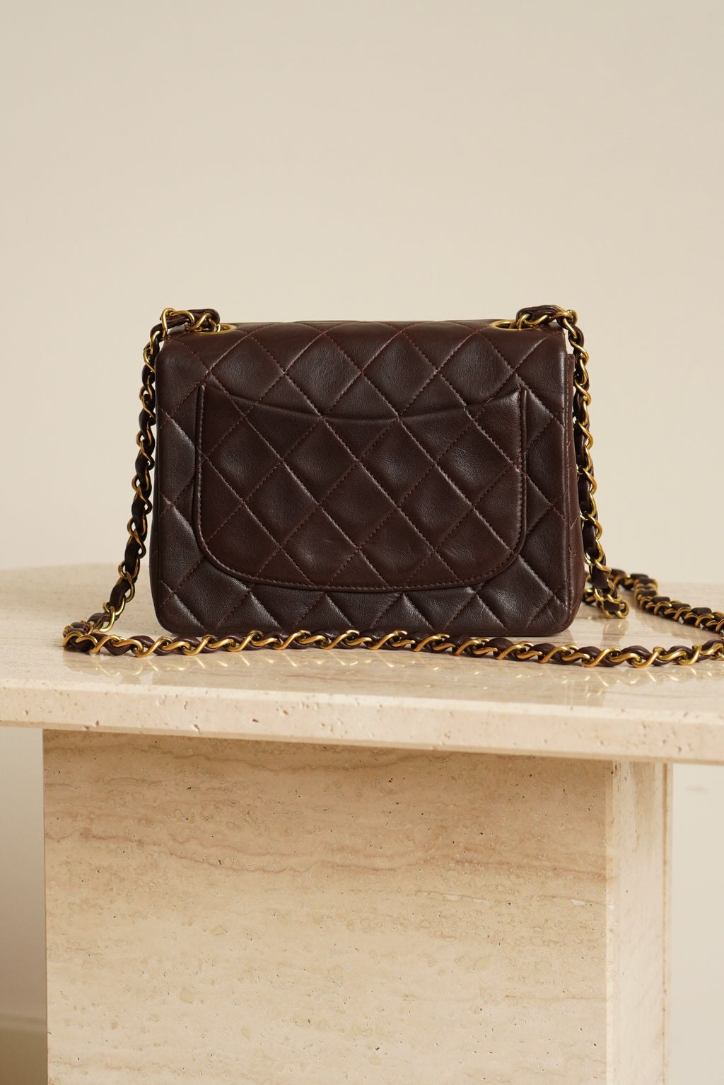 CHANEL CLASSIC MINI SQUARE | DARK BROWN