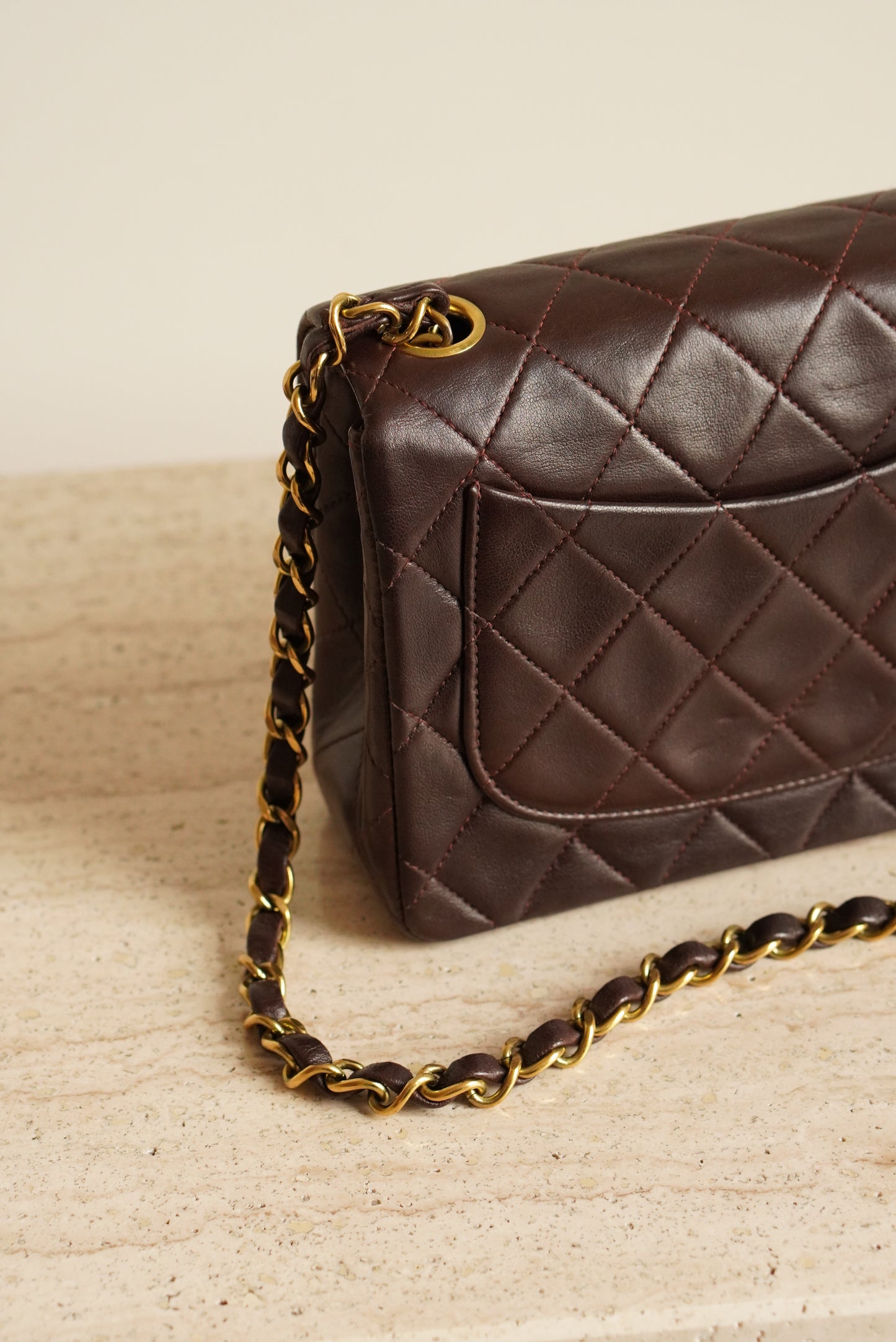 CHANEL CLASSIC MINI SQUARE | DARK BROWN